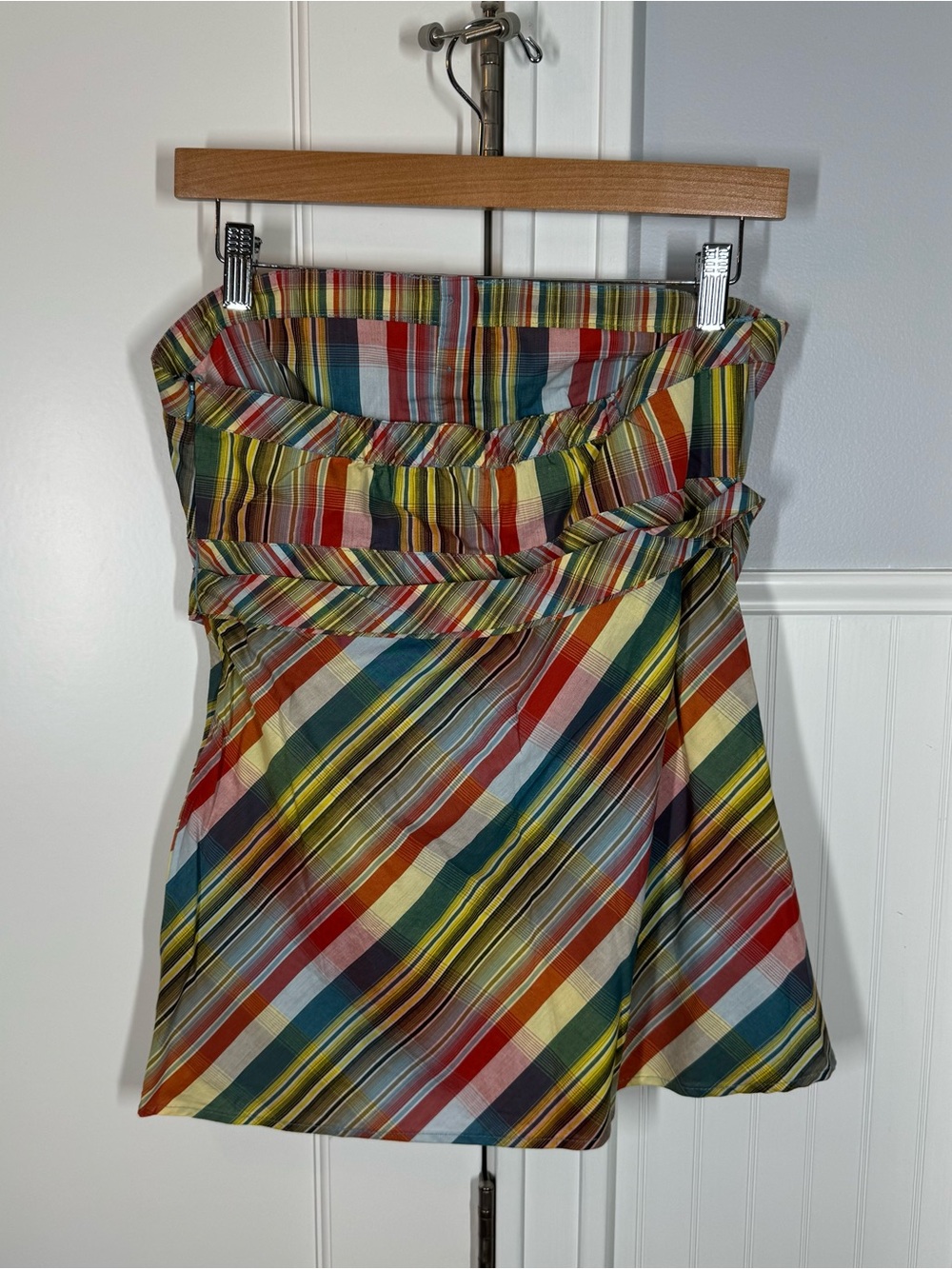 Y2K Baddie Ali & Kris multicolor plaid strapless tube top size medium bratz - Picture 5 of 8